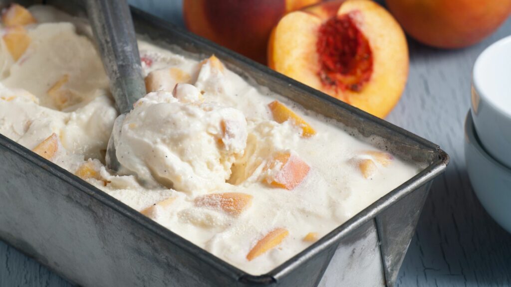 Homemade Peach Ice Cream Recipe