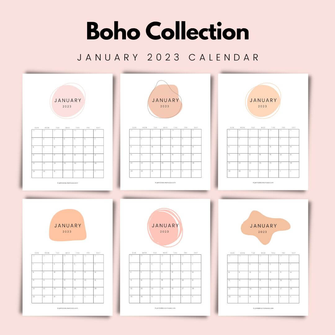 Blank Calendar Template January 2024 Printable