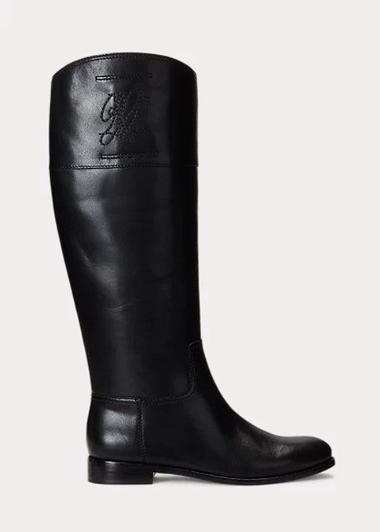 justine burnished leather riding boot