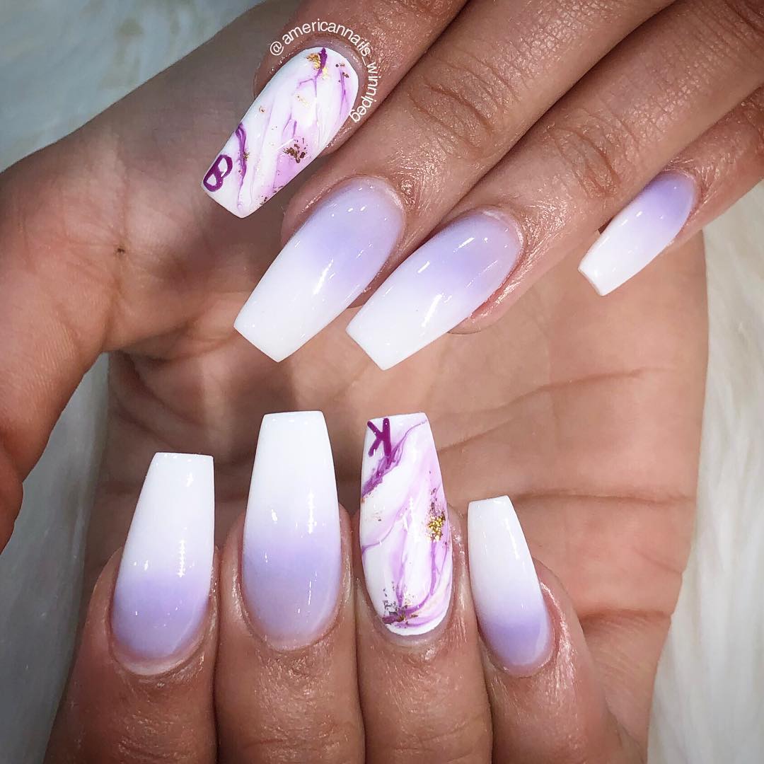lavender ombre nails