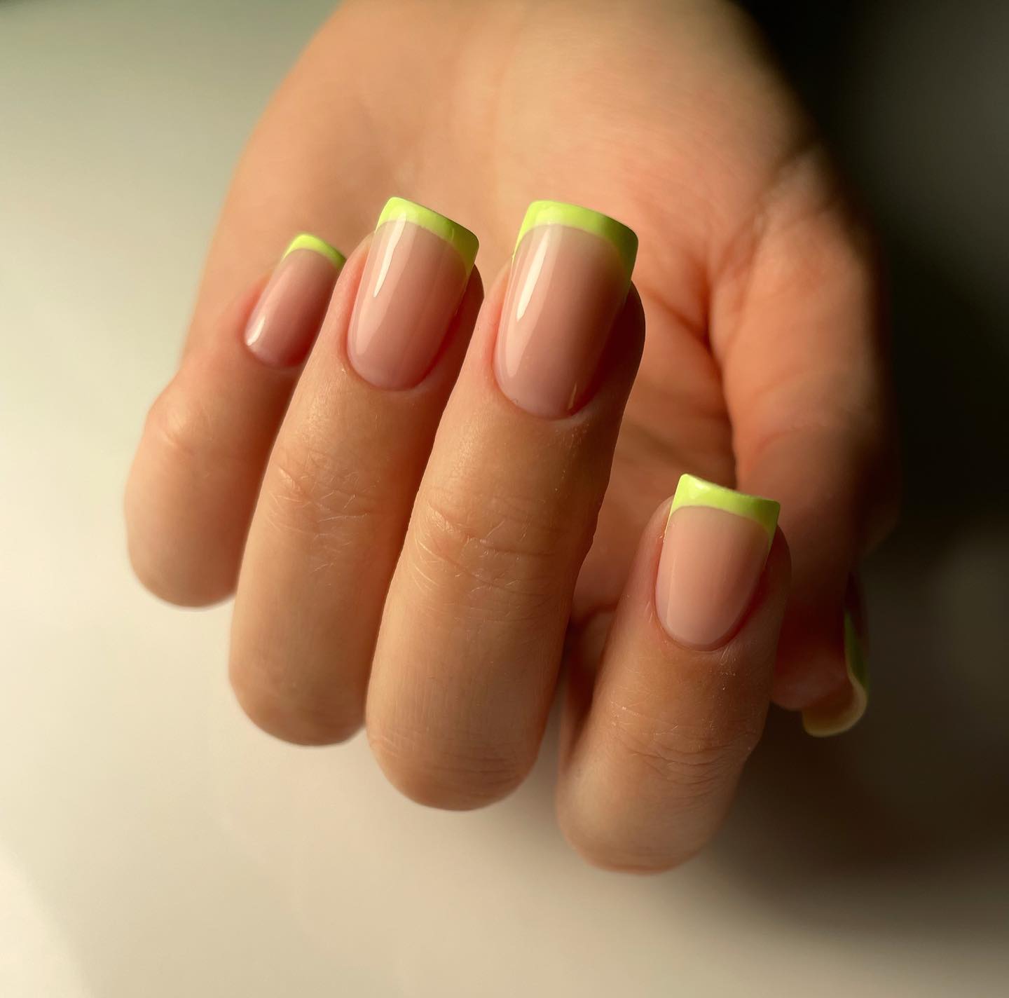 lime green nails