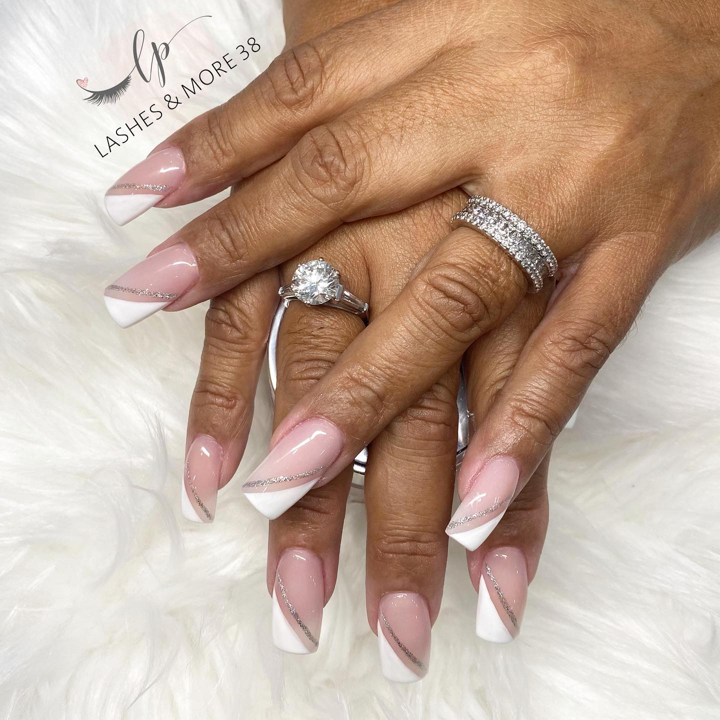 Fancy Nude and white line... - TLC nails and beauty salon | Facebook