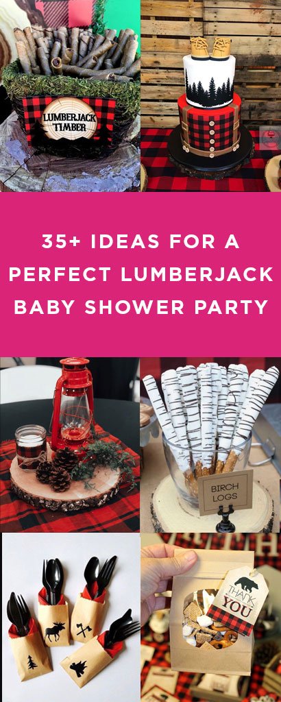 lumberjack baby shower party momooze