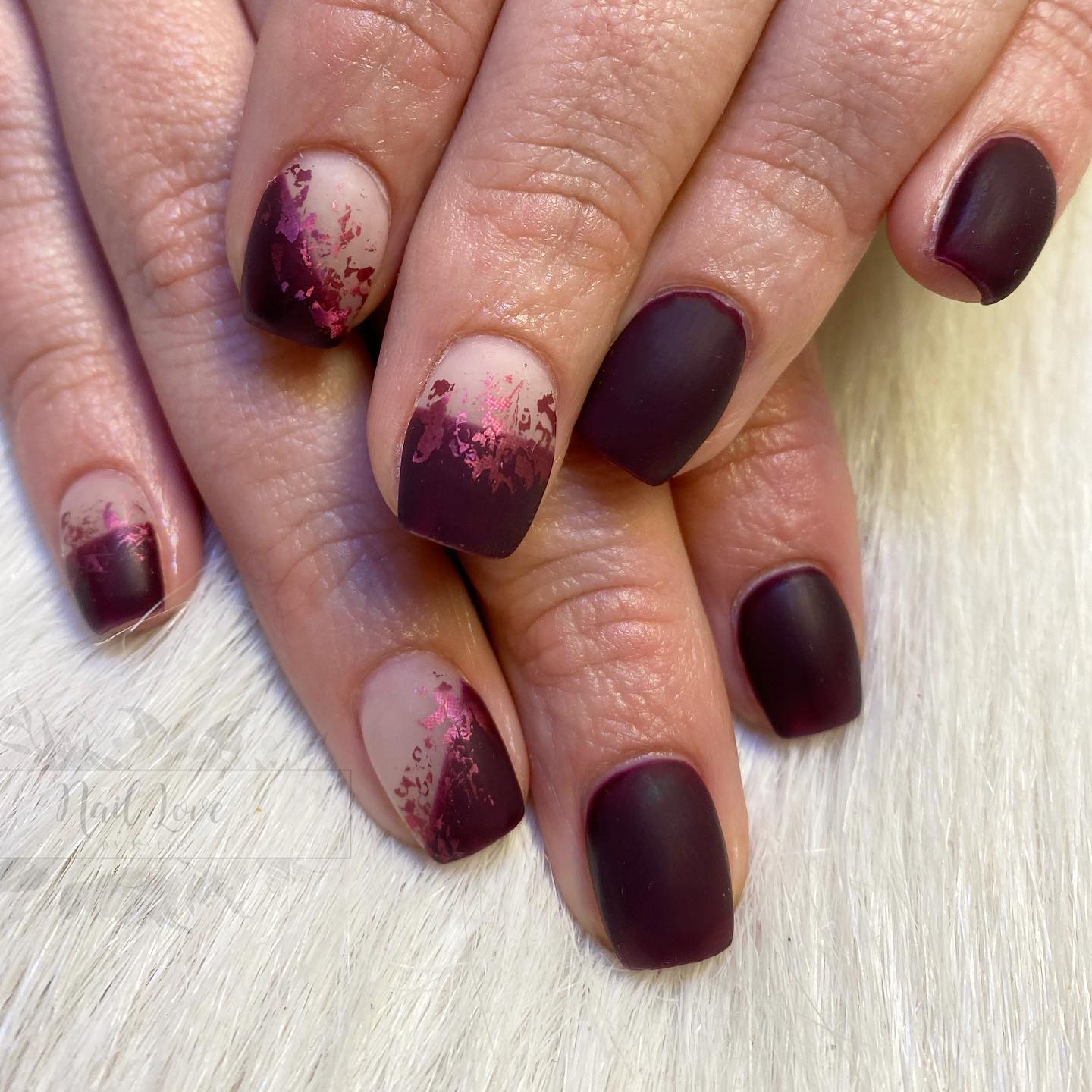 Demi Page Nails - Burgundy gel overlay with glitter & rhinestone nail art🖤🖤  done on @robyn_c_adams #burgundy #burgundynails #gel #geloverlay  #naturalnails #rhinestonenails #gemnails #shinynails #glitternails  #nailsoftheday #nailart #nailsofinstagram ...