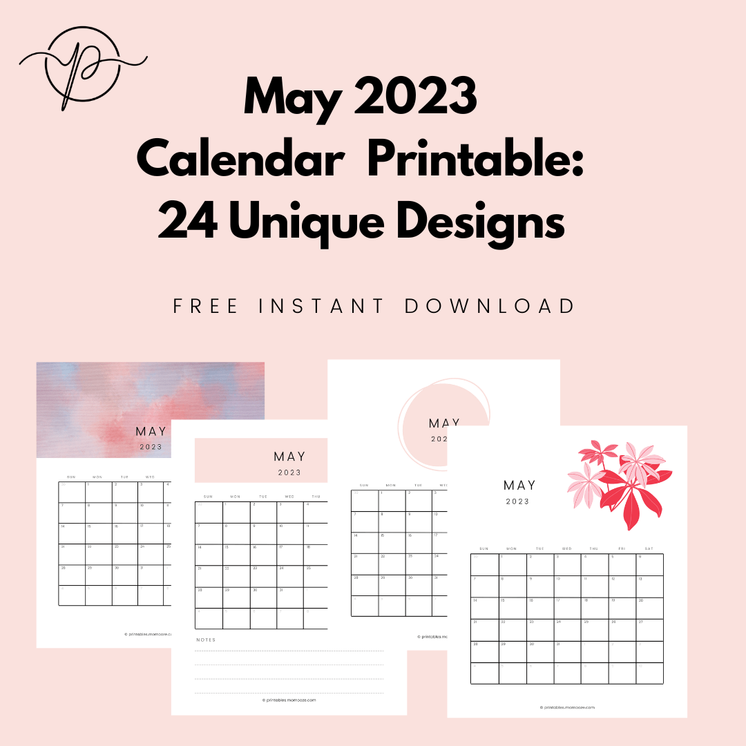 FREE May Calendar Printable 24 Cute Designs For May 2024