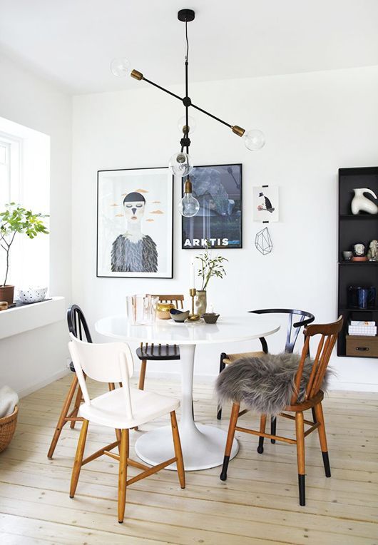 mix and match dining chairs modern small table