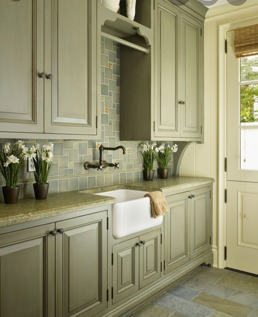 Olive Green Kitchen Cabinets