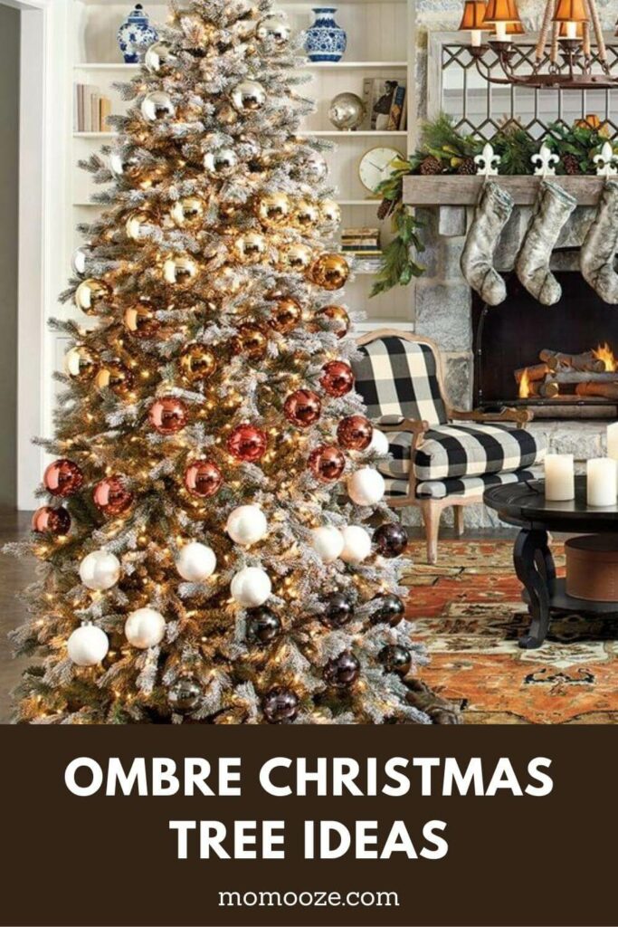 ombre Christmas tree decorations
