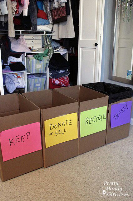 organizing boxes