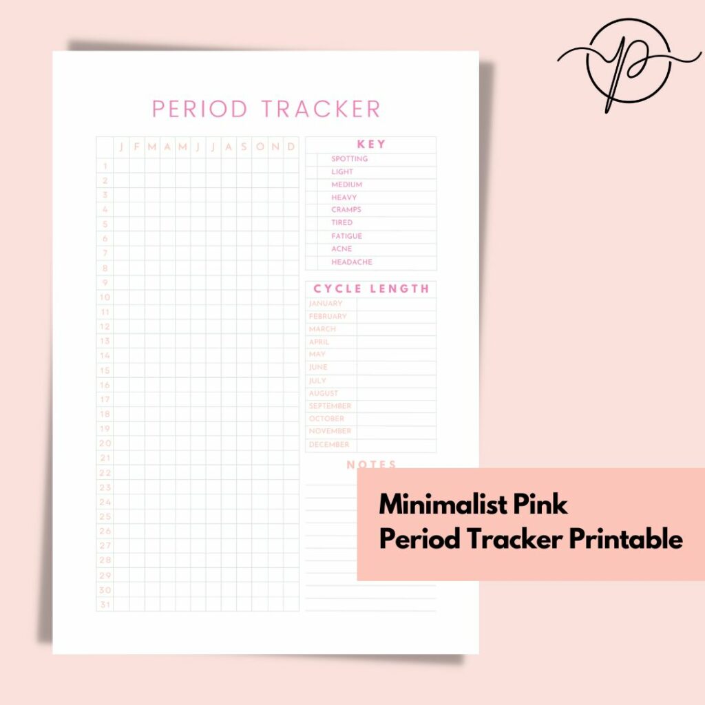 Period Tracker Printable