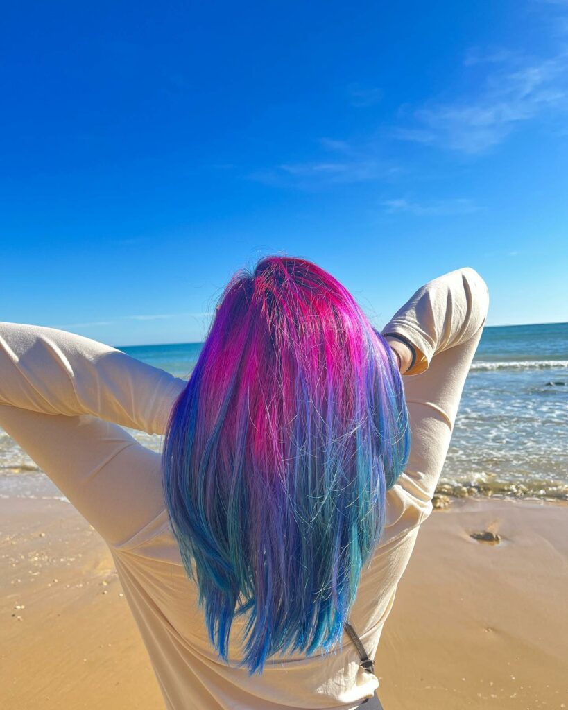 Pink and Blue Hair