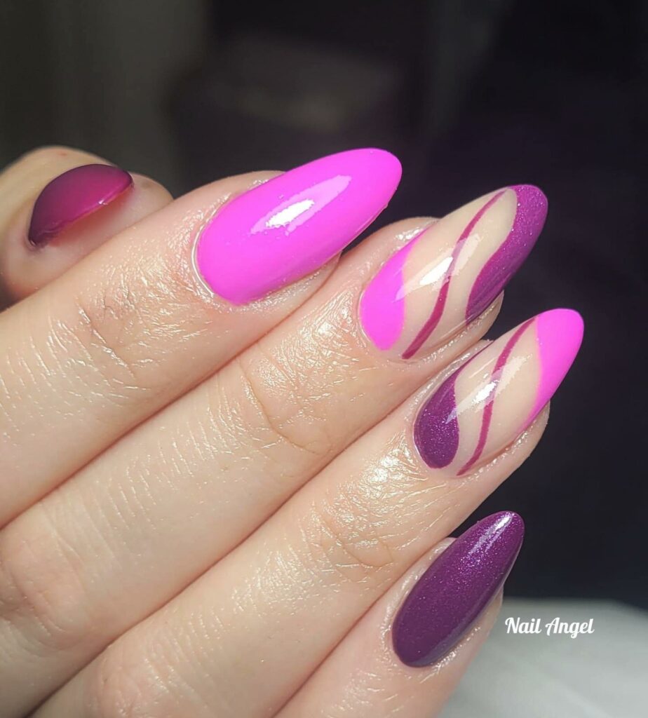 Pink and Purple Nails