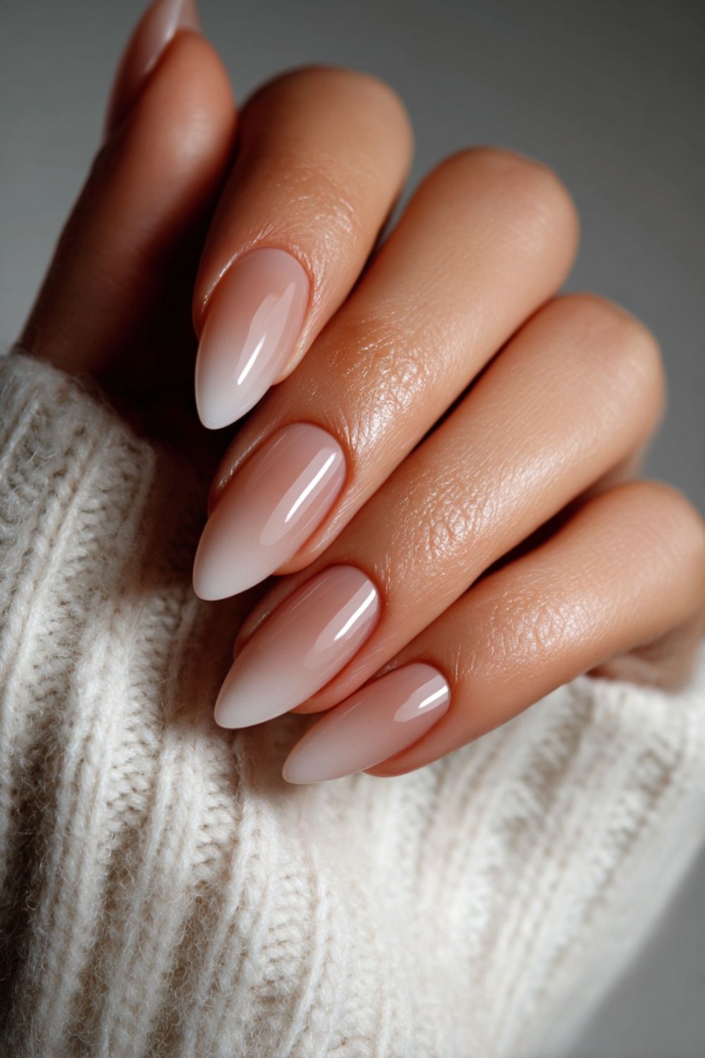 pink and white ombre nails designs 6