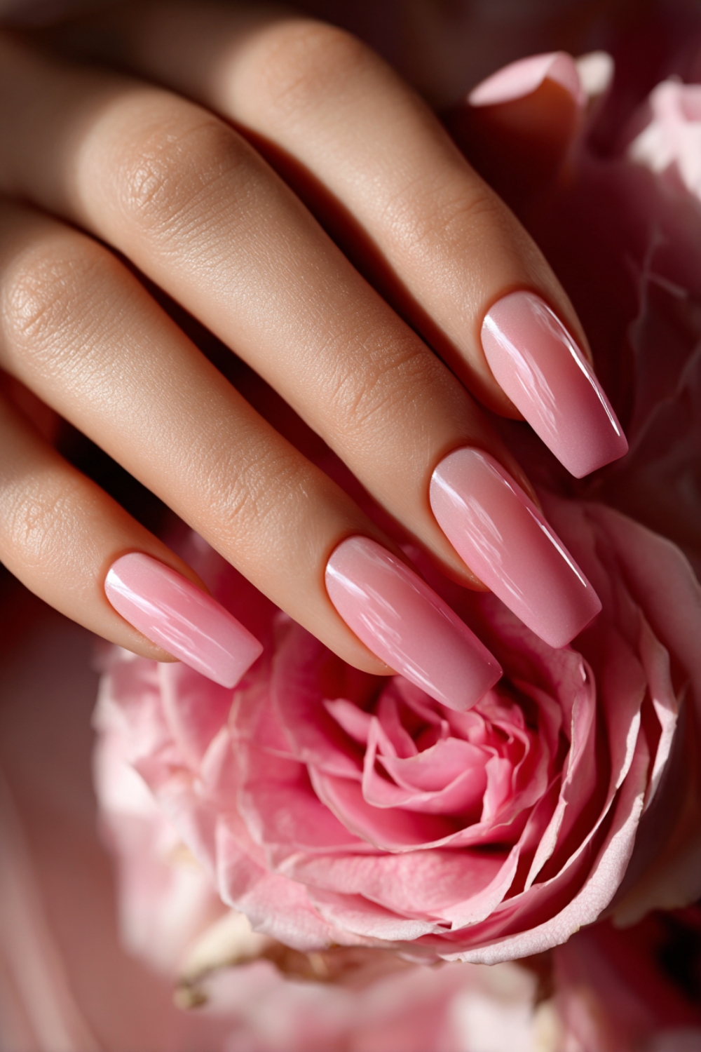 pink and white ombre nails designs 8