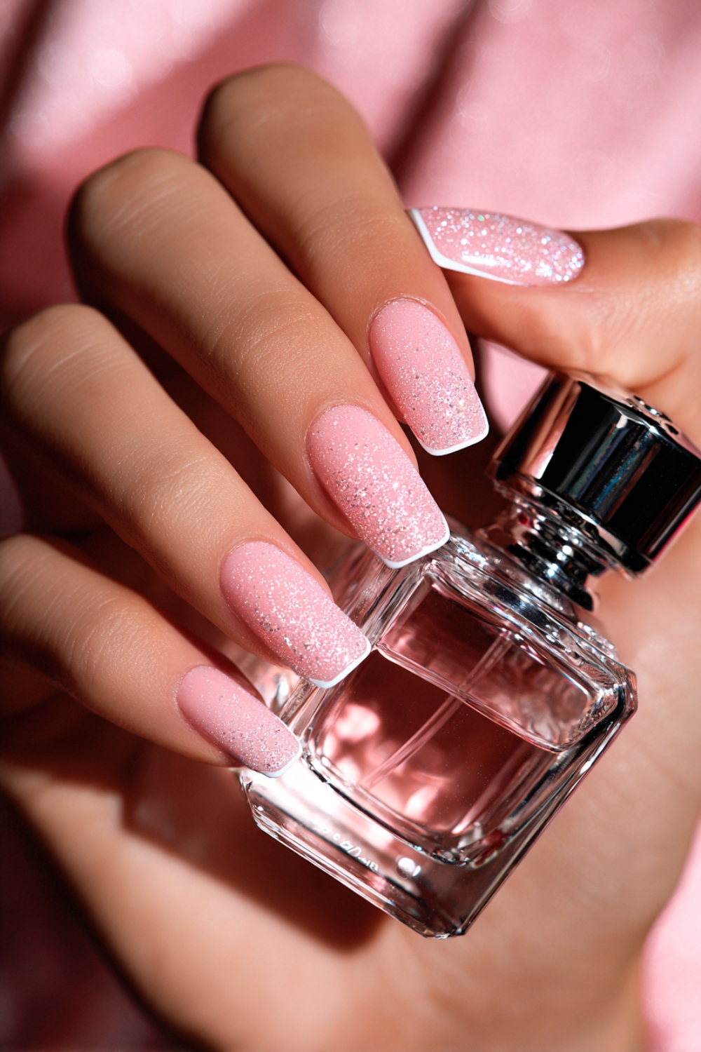 pink and white ombre nails designs inspo 1