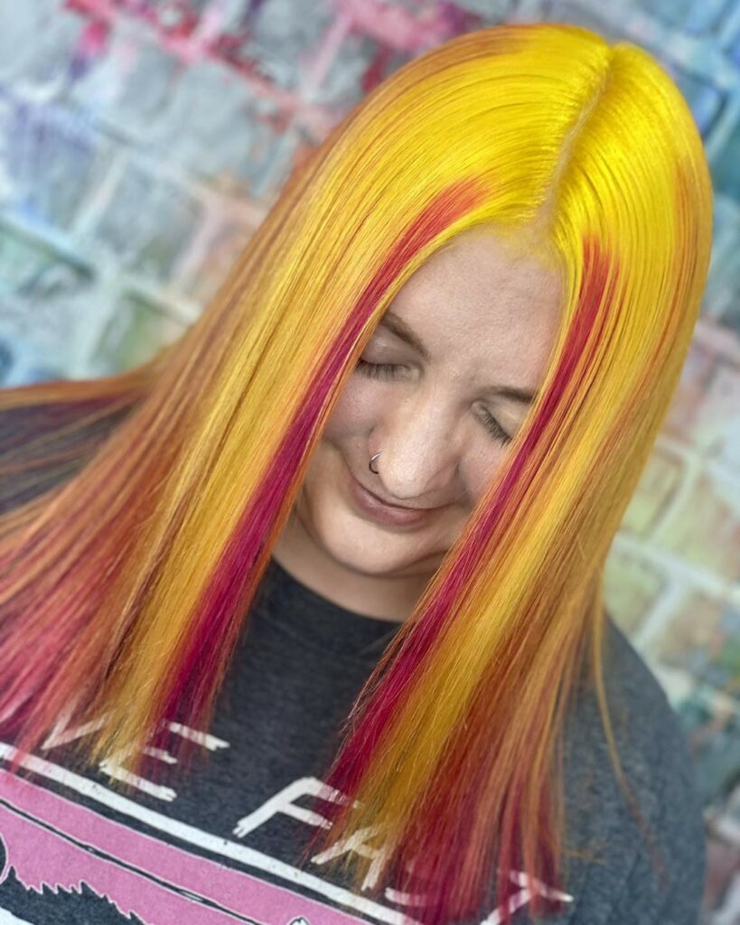pink and yellow hair 2 1