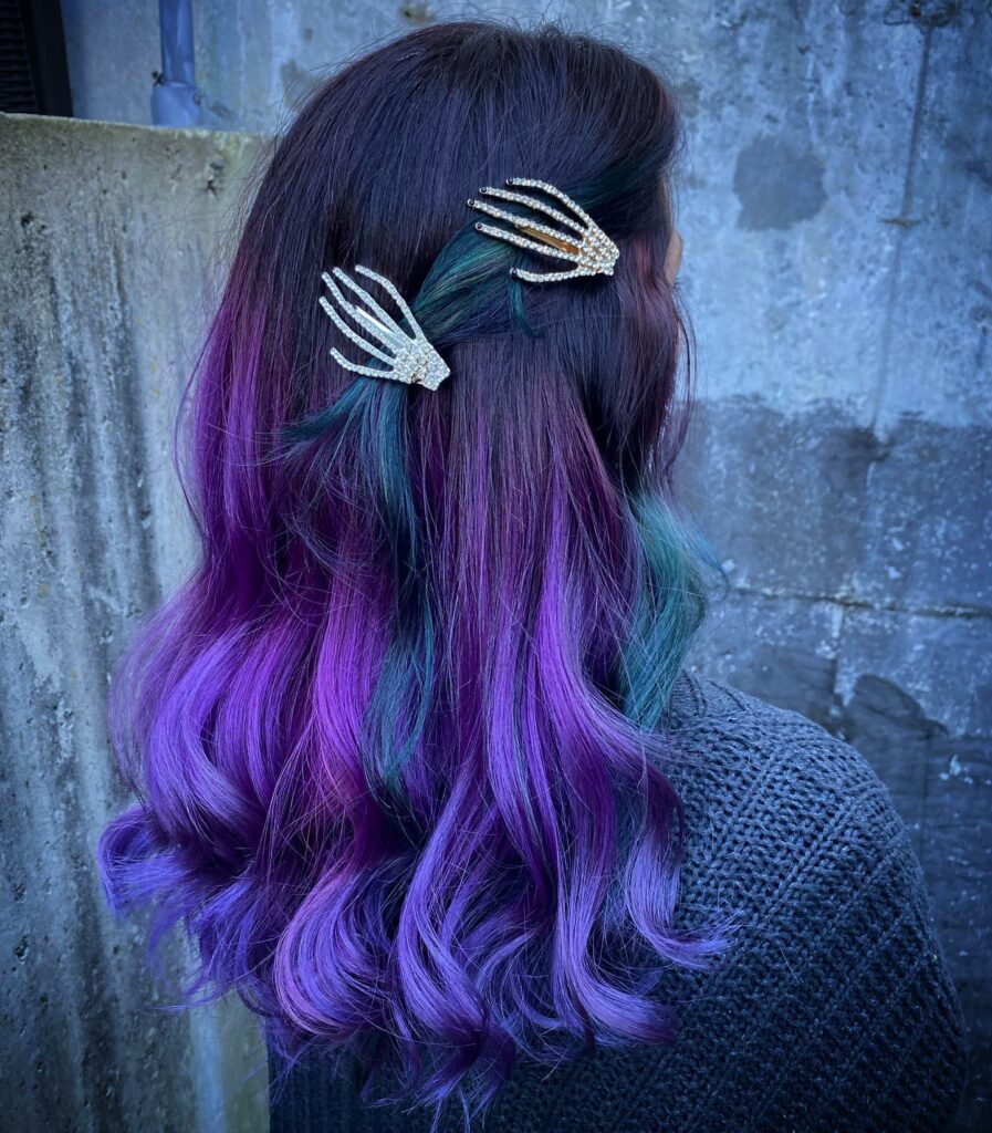 Purple and Green Hairstyles