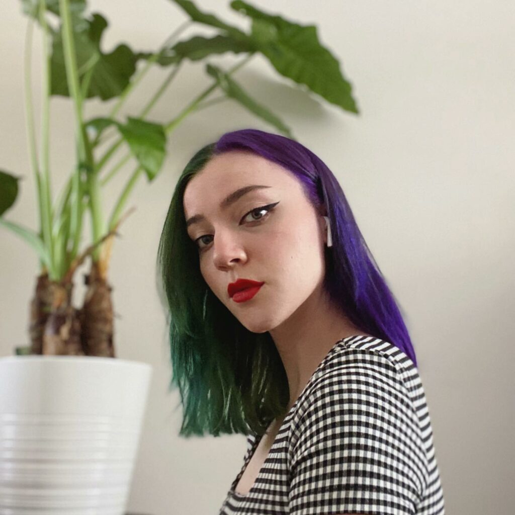 Purple and Green Hairstyles