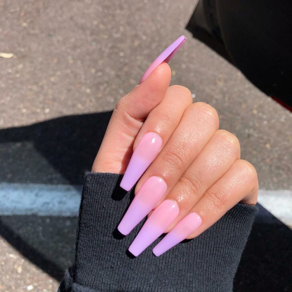 purple ombre nail design inspiration