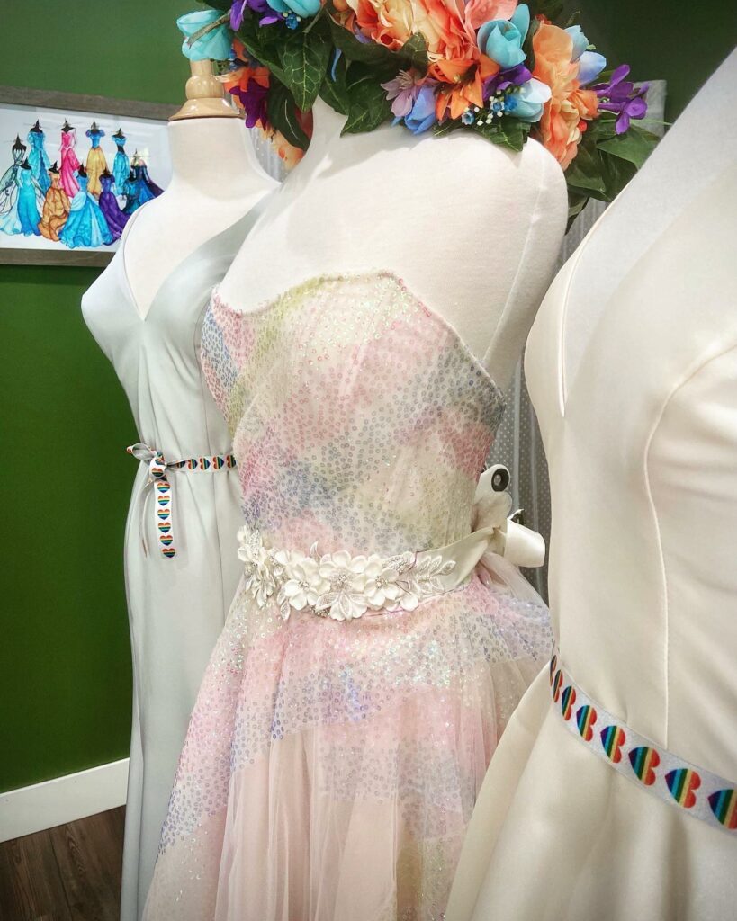 Rainbow Wedding Dress