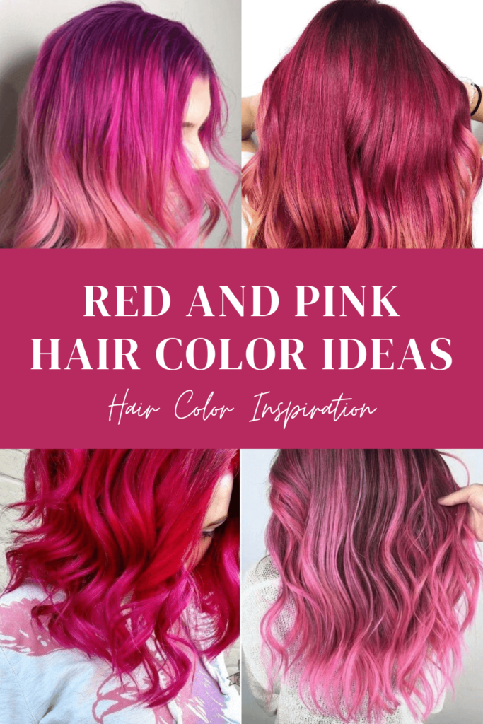 red and pink hair color ideas