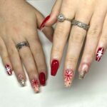 50+ Festive Red And Silver Christmas Nails For Winter 2023