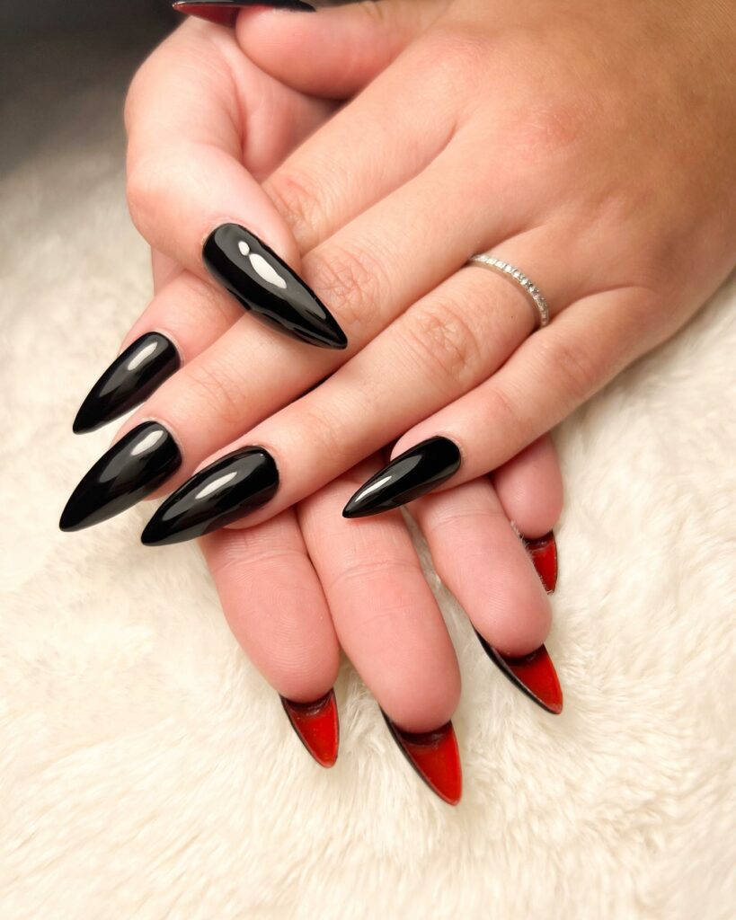 red bottom nails - Louboutin manicure
