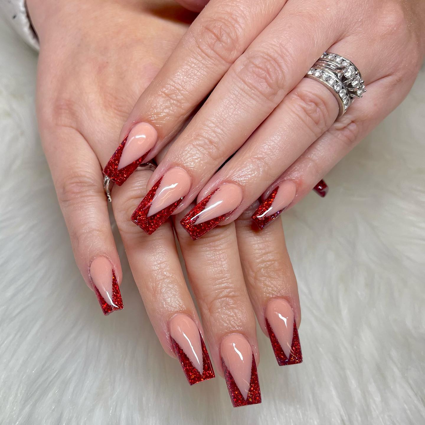 100 Best Valentine's Day Nails : Glitter and Matte Nails 1 - Fab Mood |  Wedding Colours, Wedding Themes, Wedding colour palettes