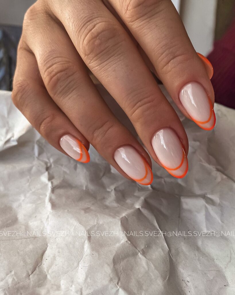 Rounded French Tip Nails