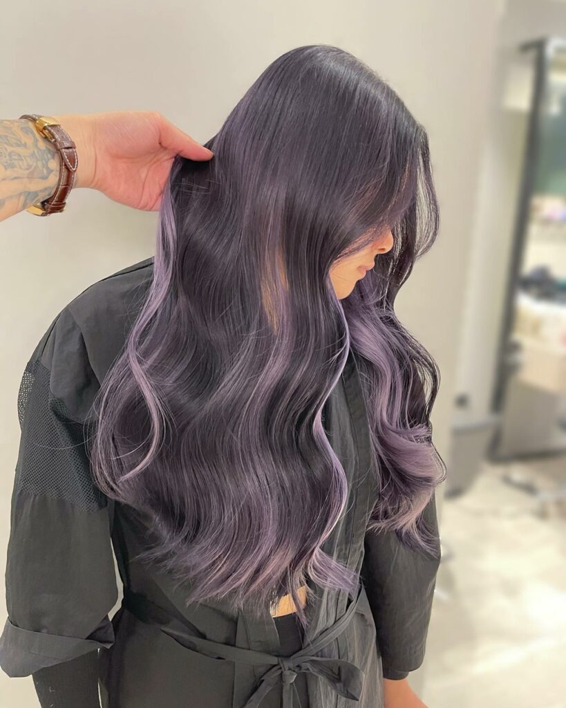 Silver and Purple Hair