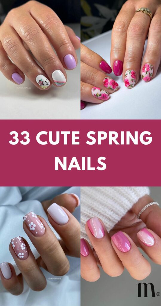 pinterst image for an article about spring nails