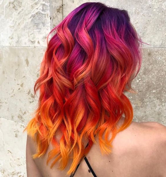 sunset hair color ideas