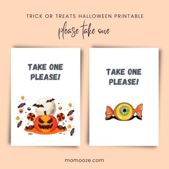 Trick or Treat Sign Printable