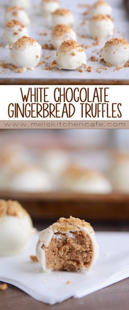 white chocolate gingerbread truffles