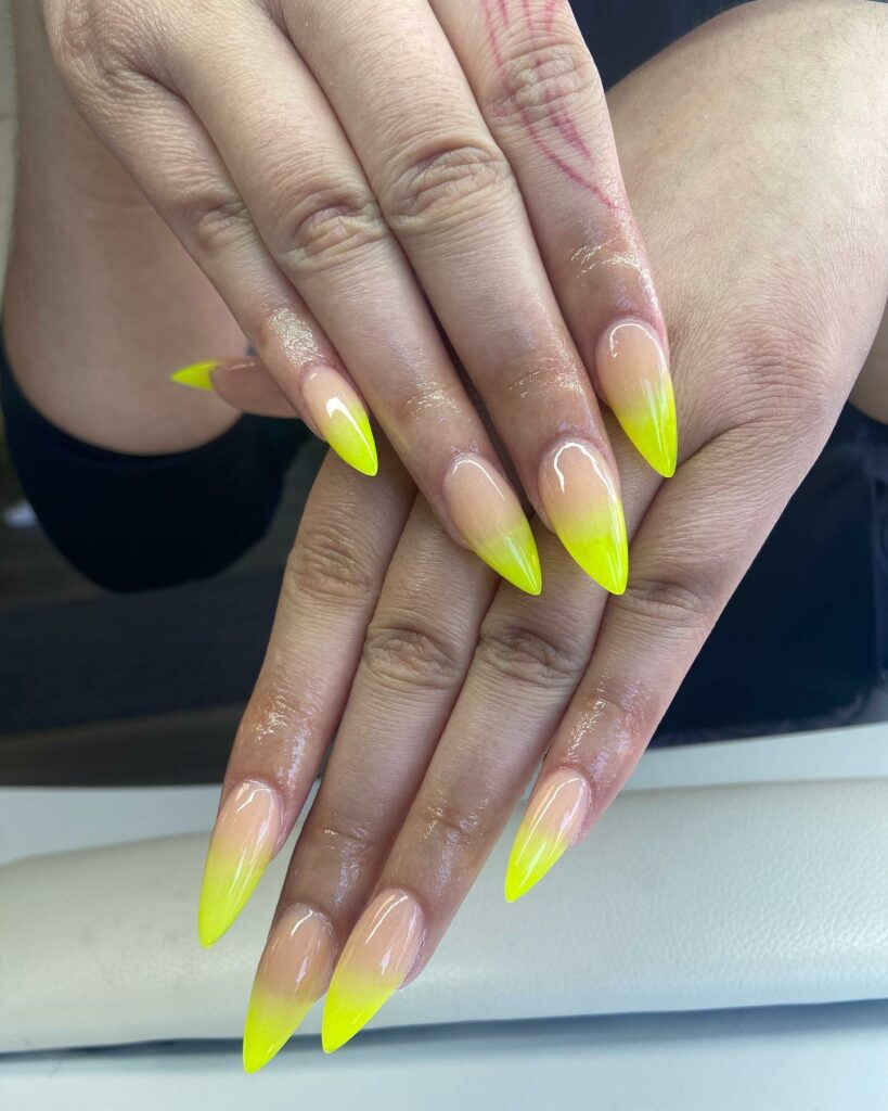 Yellow Ombre Nails